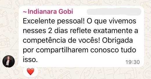 Depoimento de participante