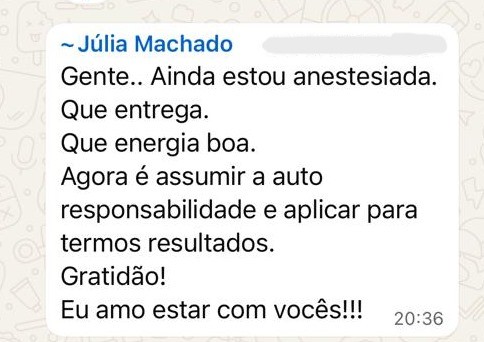 Depoimento de participante