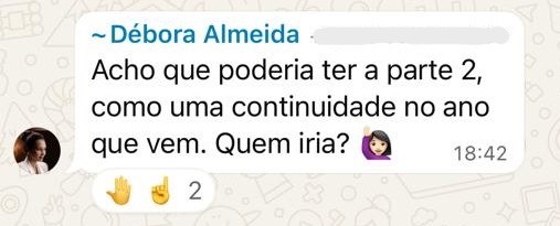 Depoimento de participante